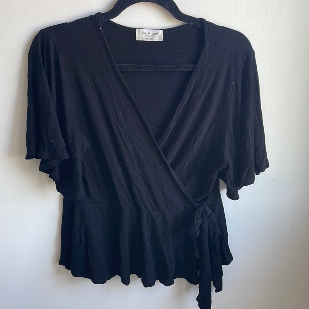 Black Wrap Top
